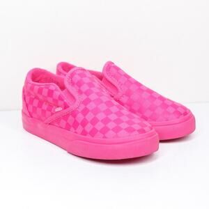 VANS Checkerboard 2.0 Slip On Sneakers Journeys Exclusive Hot Pink Unisex Sz 9